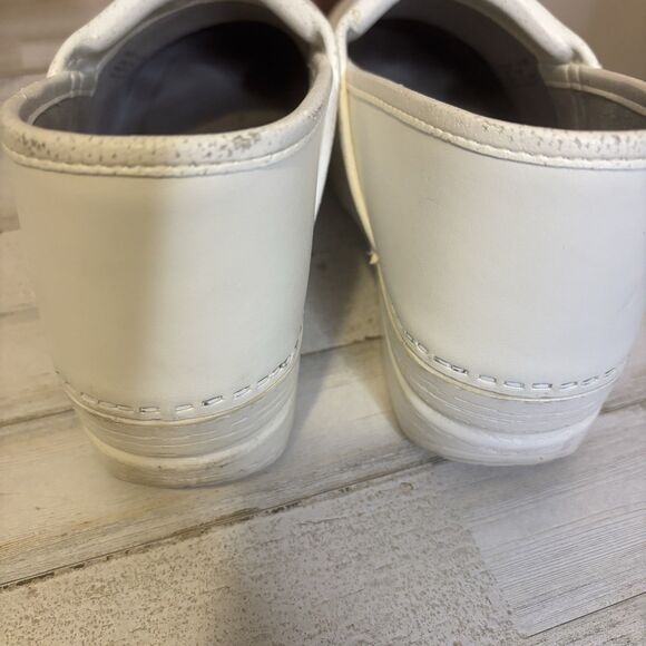 Dansko White Leather Professional Box Clogs Shoes Nursing Women’s 40/9.5-10 - Picture 4 of 14
